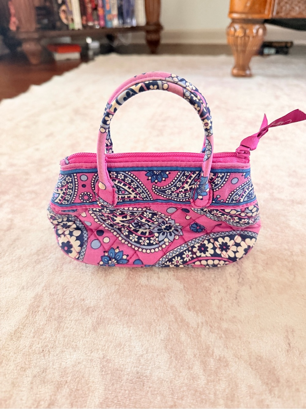 Vera Bradley Pink Paisley Mini Handbag
